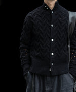 画像をギャラリービューアに読み込む, Fujimoto フジモトのPATTERNED FEATHERY CARDIGAN - BLACKの公式通販サイトsession福岡セレクトショップ
