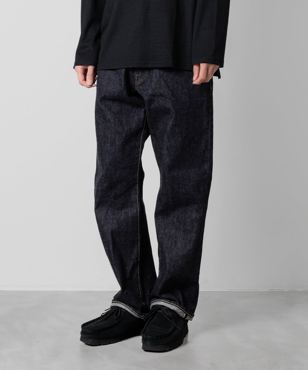 INTERIM(インテリム)の23AWコレクションのWWII 1943 HEAVY KIBATA SHUTTLE DENIM JEANS - NAVY sessionセッション福岡セレクトショップ 公式通販サイト
