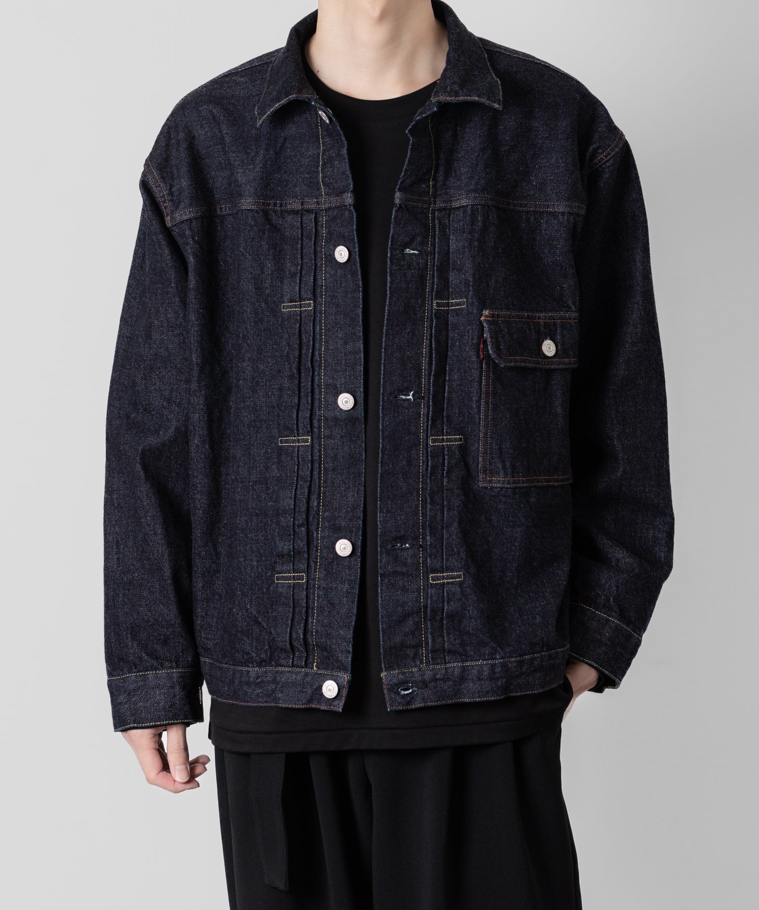 【INTÉRIM/インテリム】HYPER BIG "1ST" KIBATA SHUTTLE DENIM JACKETの NAVY sessionセッション福岡セレクトショップ 公式通販サイト