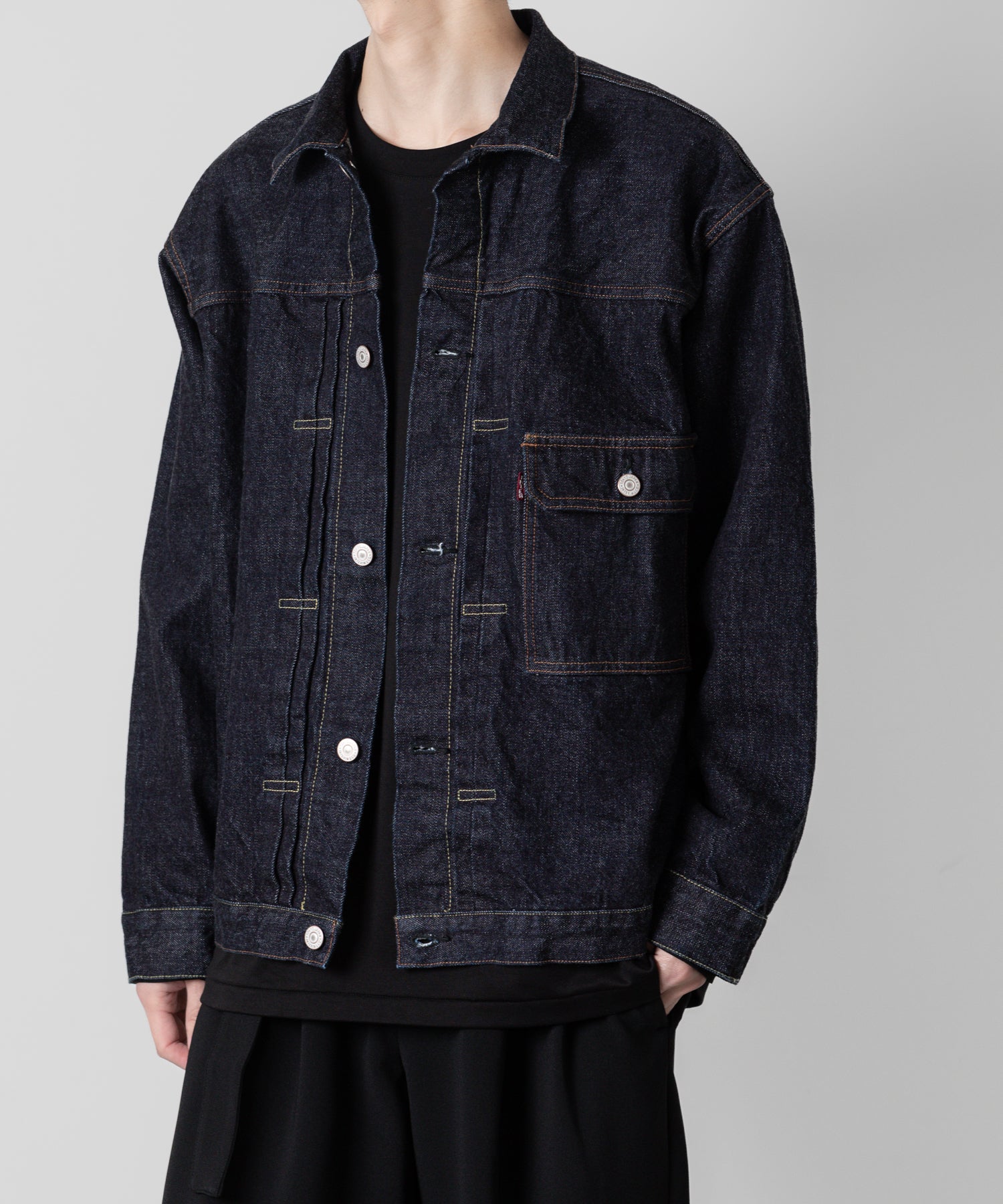 【INTÉRIM/インテリム】HYPER BIG "1ST" KIBATA SHUTTLE DENIM JACKETの NAVY sessionセッション福岡セレクトショップ 公式通販サイト