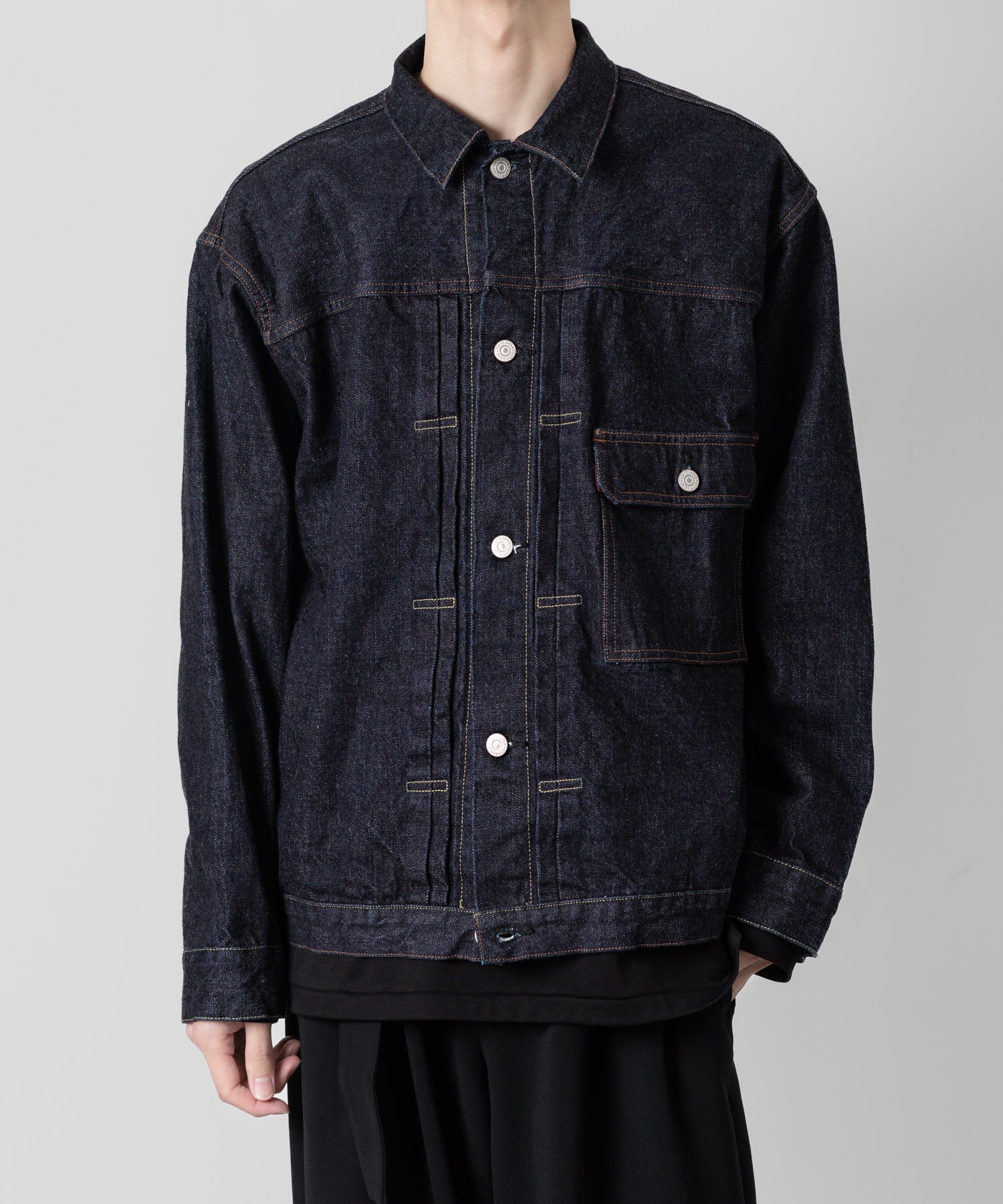 【INTÉRIM/インテリム】HYPER BIG "1ST" KIBATA SHUTTLE DENIM JACKETの NAVY sessionセッション福岡セレクトショップ 公式通販サイト