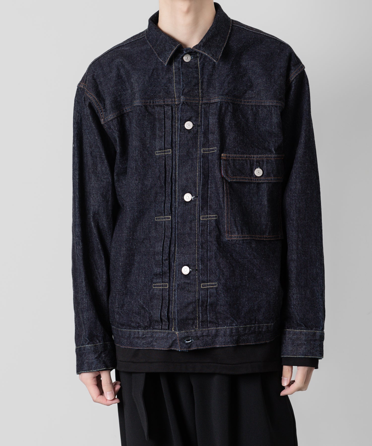 【INTÉRIM/インテリム】HYPER BIG "1ST" KIBATA SHUTTLE DENIM JACKETの NAVY sessionセッション福岡セレクトショップ 公式通販サイト