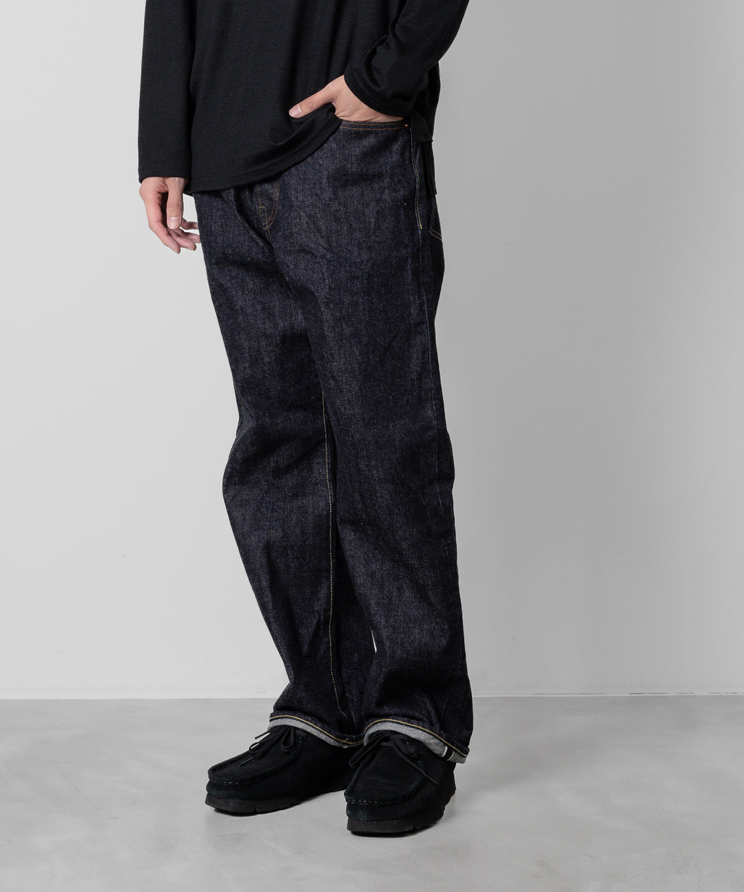 INTERIM(インテリム)の23AWコレクションのWWII 1943 HEAVY KIBATA SHUTTLE DENIM JEANS - NAVY sessionセッション福岡セレクトショップ 公式通販サイト