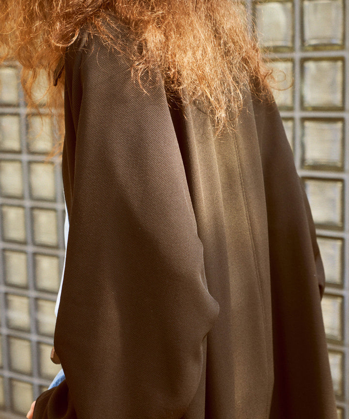 【INTÉRIM】インテリムのFLUID WOOL TRICOTINE SINGLE RAGLAN COAT - BLACK公式通販サイトsession福岡セレクトショップ