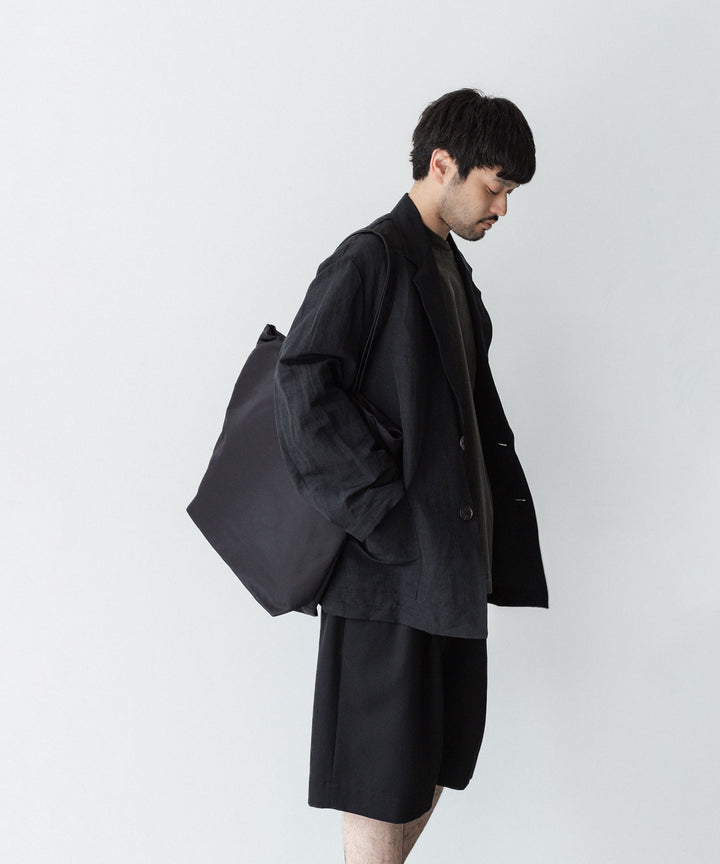 【ssstein】LI/NY POPLIN SINGLE BREASTED JACKET - BLACK
