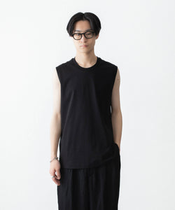 KANEMASA PHIL.】36G HIGH TWIST SLEEVELESS TEE - BLACK | 公式通販