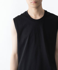 KANEMASA PHIL.】36G HIGH TWIST SLEEVELESS TEE - BLACK | 公式通販
