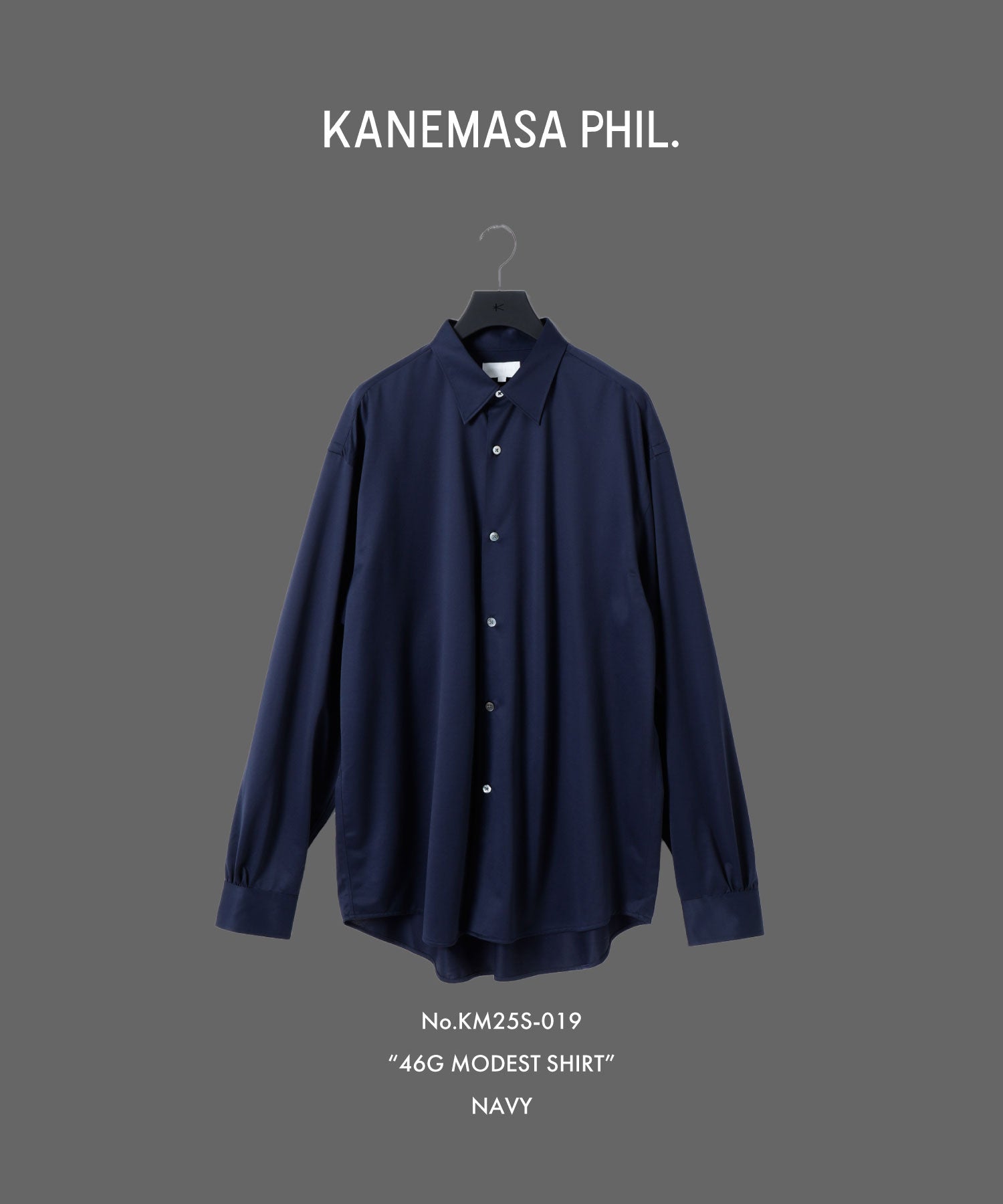 【KANEMASA PHIL.】カネマサフィルの46G MODEST L/S SHIRT - NAVYの公式通販サイトsession福岡セレクトショップ