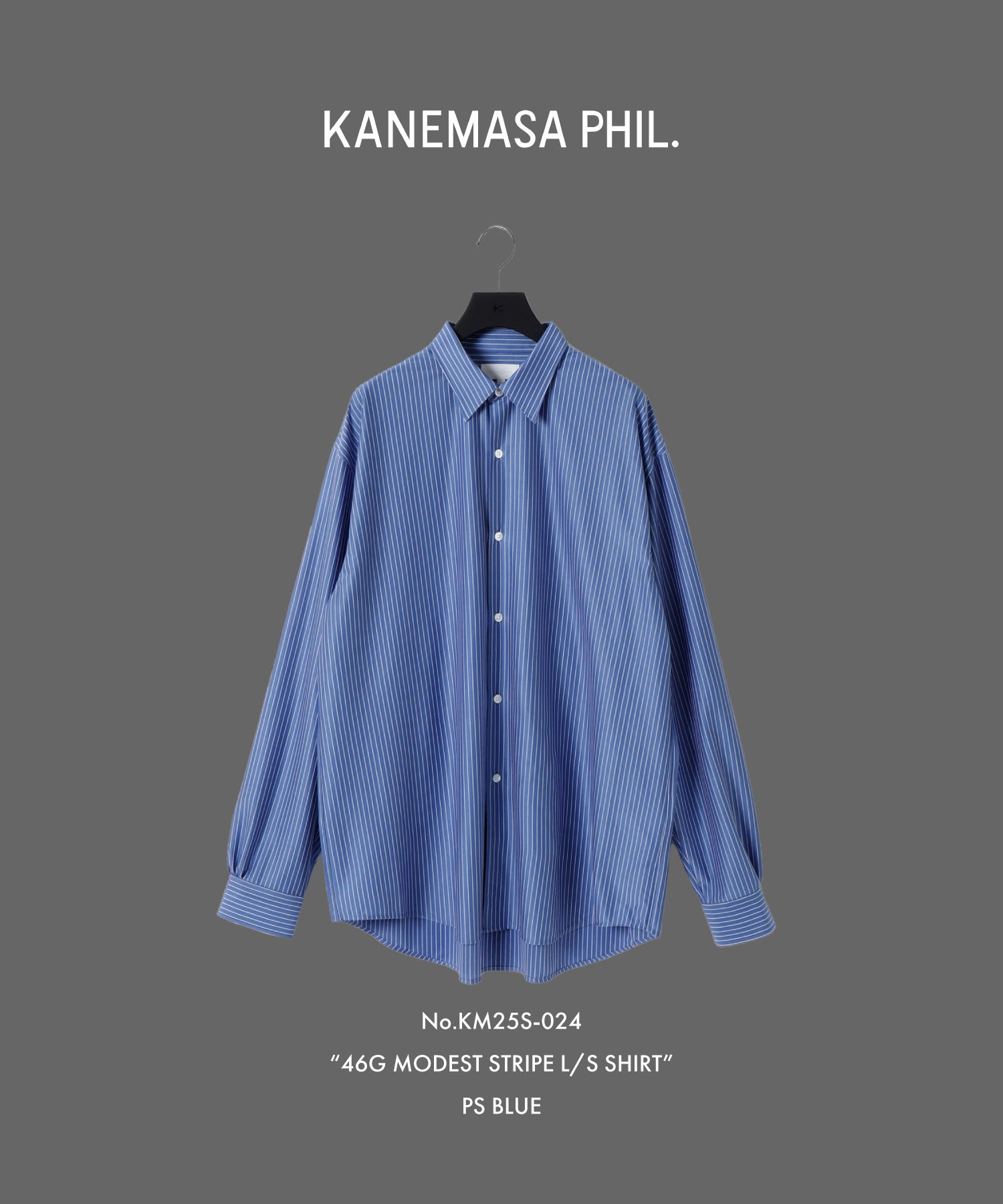 【KANEMASA PHIL.】カネマサフィルの46G MODEST STRIPE L/S SHIRT - PS BLUE公式通販サイトsession福岡セレクトショップ