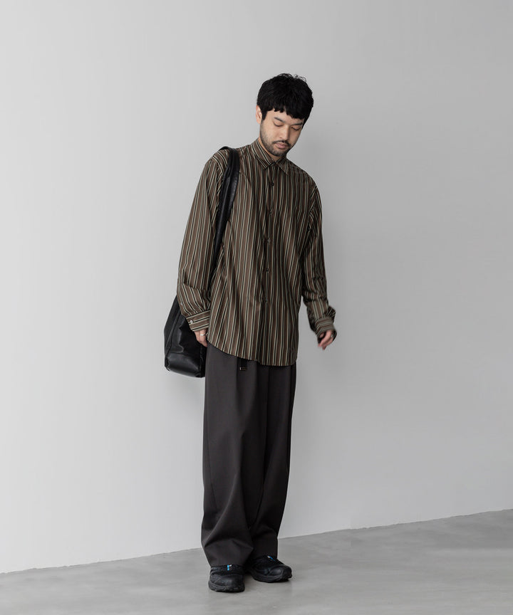 ssstein(シュタイン)の24AWコレクション EASY WIDE TROUSERS (2/72 WOOL GABARDINE) - GREY KHAKI 公式通販サイトsession福岡セレクトショップ