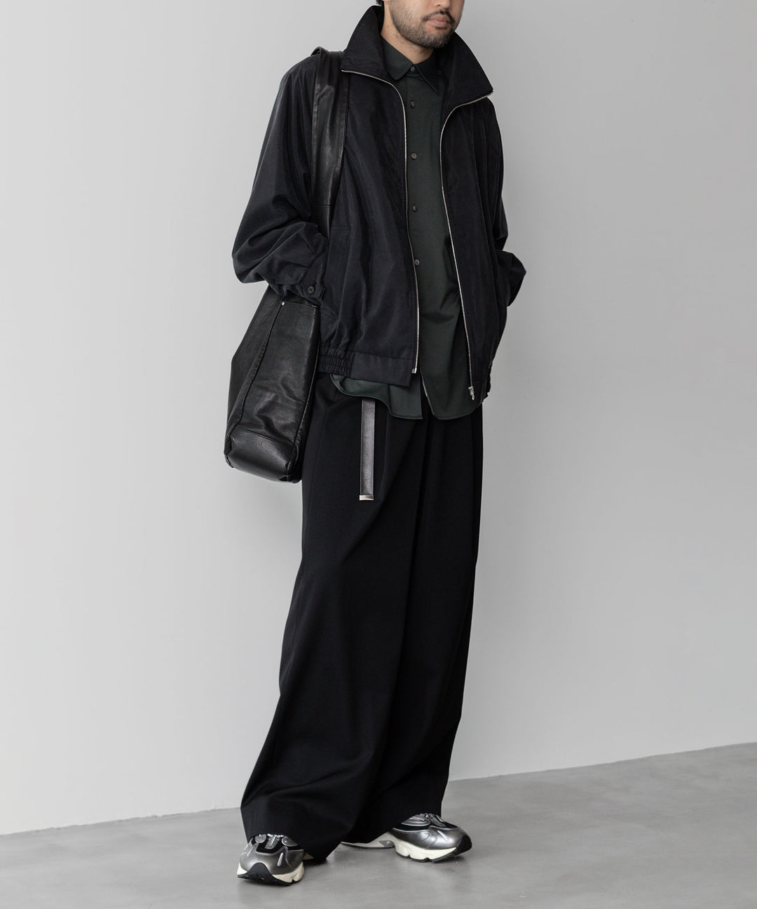 ssstein(シュタイン)の24AWコレクション SILK NYLON ZIP UP BLOUSON - BLACK 公式通販サイトsession福岡セレクトショップ