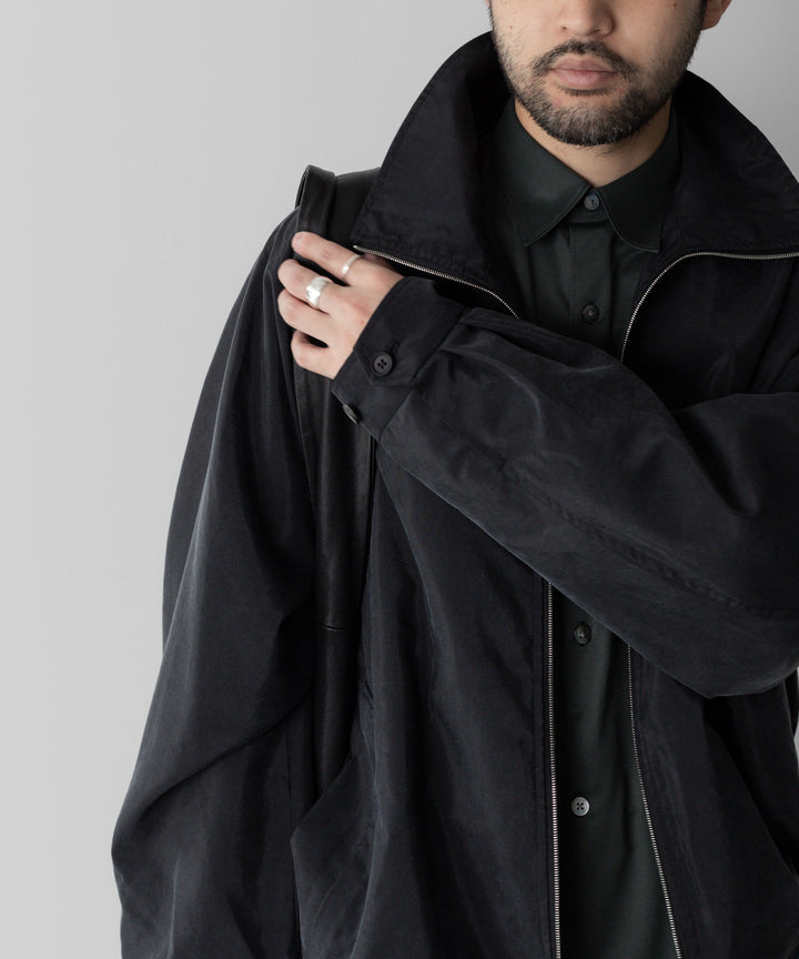 ssstein(シュタイン)の24AWコレクション SILK NYLON ZIP UP BLOUSON - BLACK 公式通販サイトsession福岡セレクトショップ
