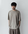 【KANEMASA PHIL.】36G LOW TWIST GARMENT DYE S/S TEE - KHAKI PIGMENT