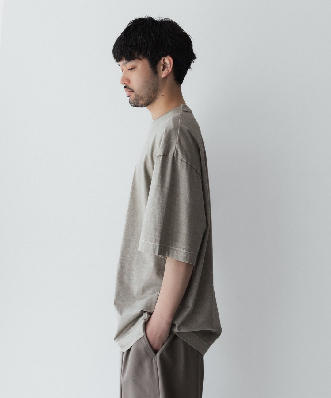 KANEMASA PHIL. カネマサフィルの36G LOW TWIST GARMENT DYE S/S TEE のKHAKI PIGMENTの公式通販サイトsession福岡セレクトショップ