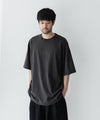 【KANEMASA PHIL.】36G LOW TWIST GARMENT DYE S/S TEE - CHARCOAL PIGMENT