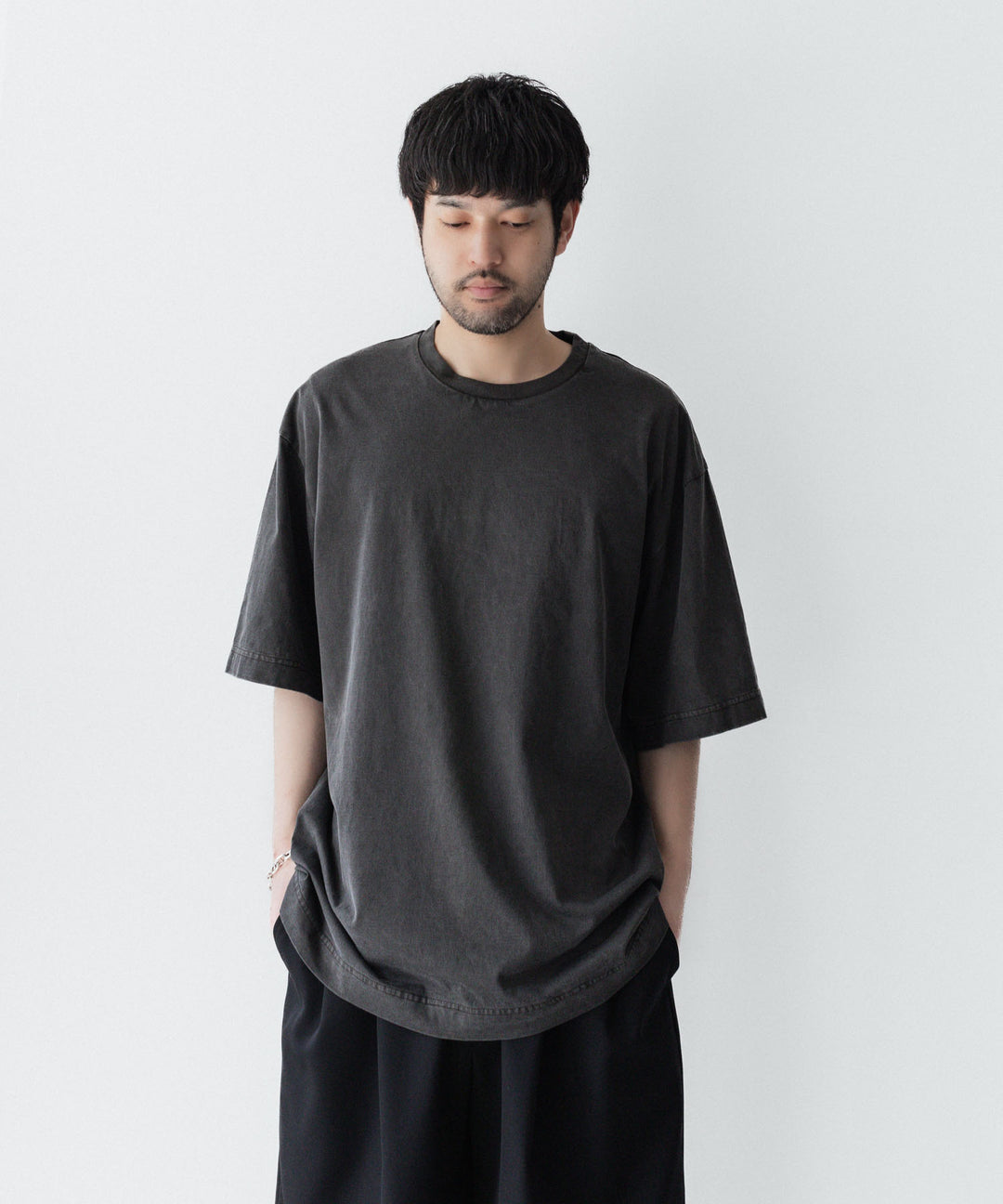 KANEMASA PHIL. カネマサフィルの36G LOW TWIST GARMENT DYE S/S TEE のCHARCOAL PIGMENTの公式通販サイトsession福岡セレクトショップ