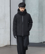画像をギャラリービューアに読み込む, ATTACHMENT アタッチメントの3LAYER LIGHT TAFFETA HOODED DOWN JACKET - BLACKの公式通販サイトsession福岡セレクトショップ
