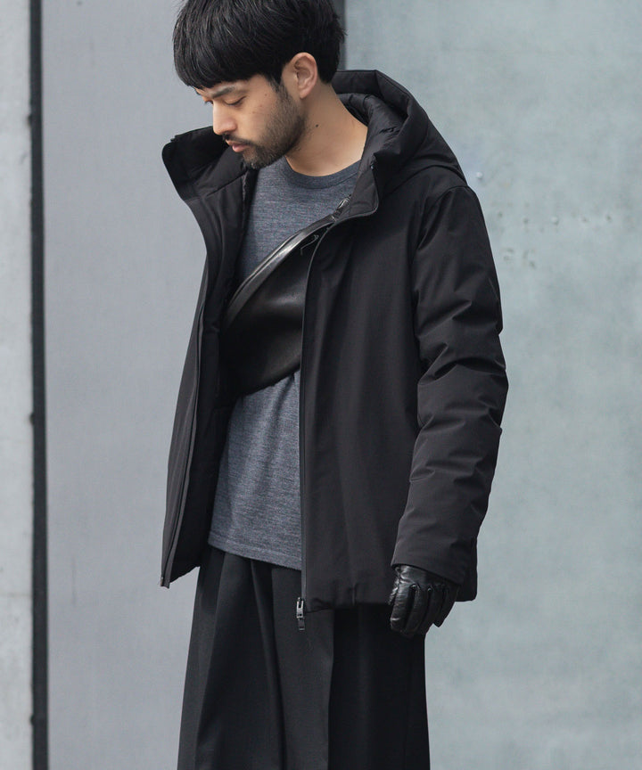 ATTACHMENT アタッチメントの3LAYER LIGHT TAFFETA HOODED DOWN JACKET - BLACKの公式通販サイトsession福岡セレクトショップ