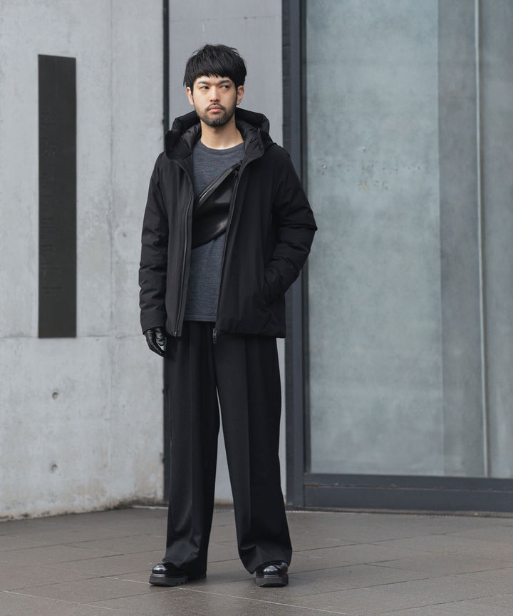 ATTACHMENT アタッチメントの3LAYER LIGHT TAFFETA HOODED DOWN JACKET - BLACKの公式通販サイトsession福岡セレクトショップ