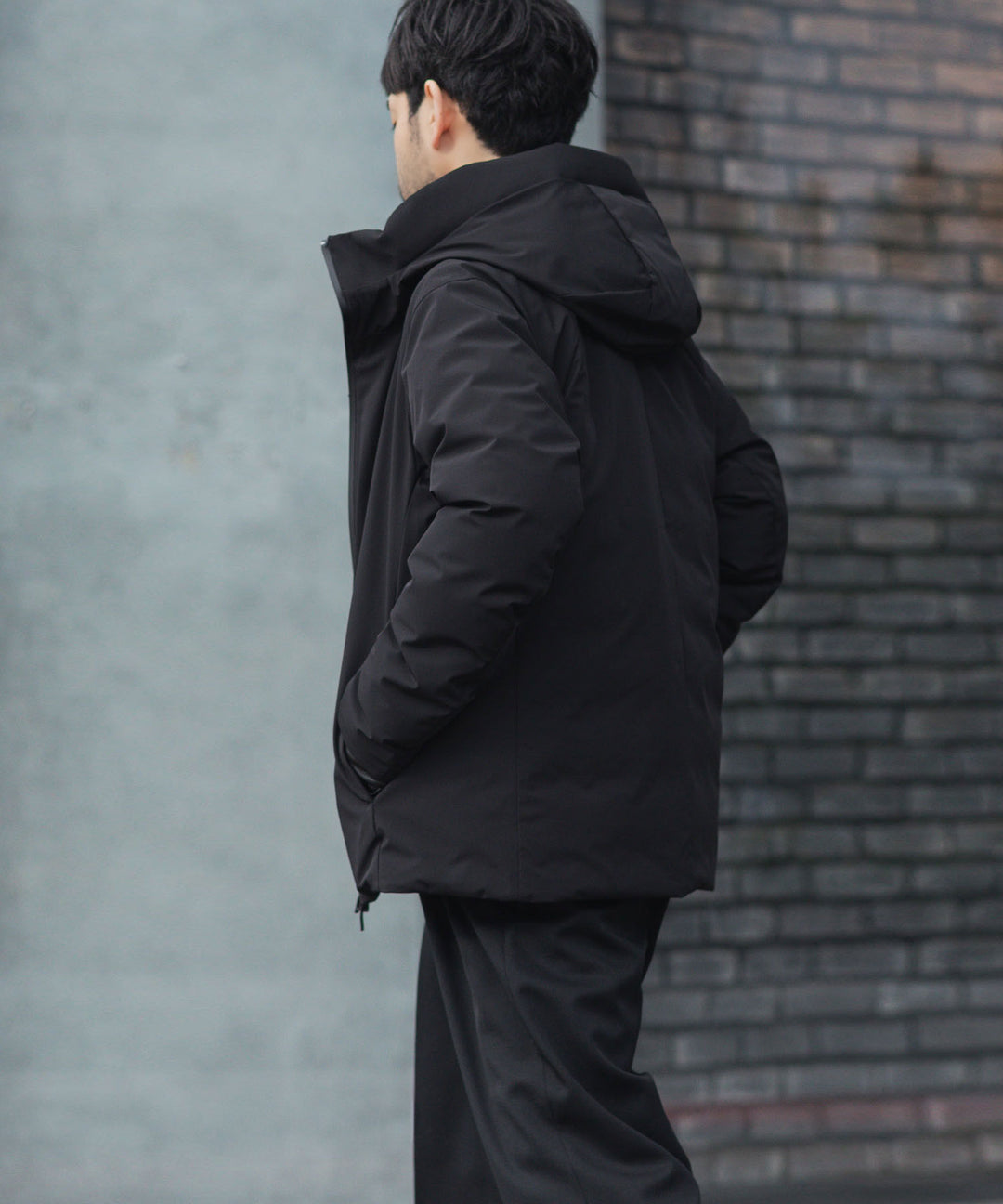 ATTACHMENT アタッチメントの3LAYER LIGHT TAFFETA HOODED DOWN JACKET - BLACKの公式通販サイトsession福岡セレクトショップ