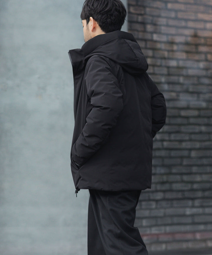 ATTACHMENT アタッチメントの3LAYER LIGHT TAFFETA HOODED DOWN JACKET - BLACKの公式通販サイトsession福岡セレクトショップ