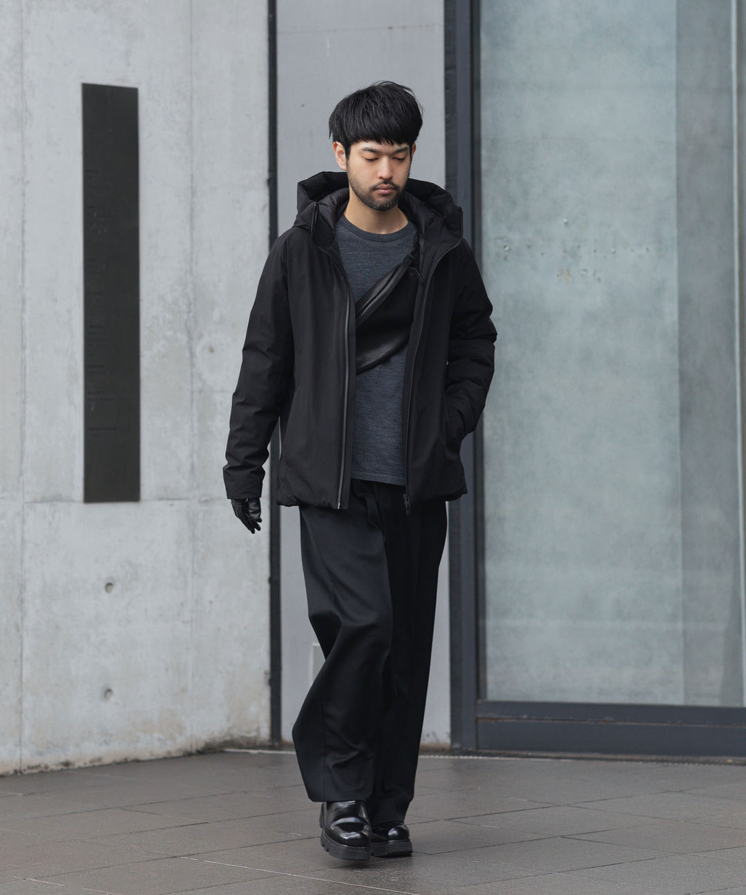 ATTACHMENT アタッチメントの3LAYER LIGHT TAFFETA HOODED DOWN JACKET - BLACKの公式通販サイトsession福岡セレクトショップ
