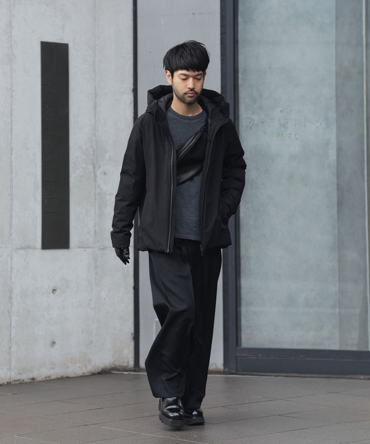 ATTACHMENT アタッチメントの3LAYER LIGHT TAFFETA HOODED DOWN JACKET - BLACKの公式通販サイトsession福岡セレクトショップ