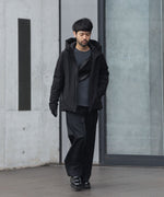 画像をギャラリービューアに読み込む, ATTACHMENT アタッチメントの3LAYER LIGHT TAFFETA HOODED DOWN JACKET - BLACKの公式通販サイトsession福岡セレクトショップ
