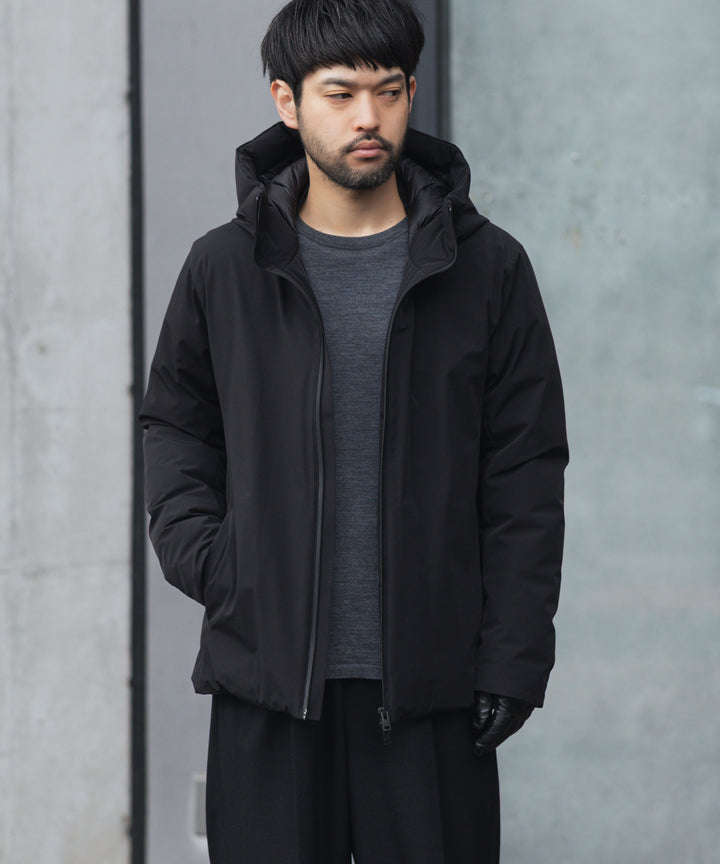 ATTACHMENT アタッチメントの3LAYER LIGHT TAFFETA HOODED DOWN JACKET - BLACKの公式通販サイトsession福岡セレクトショップ