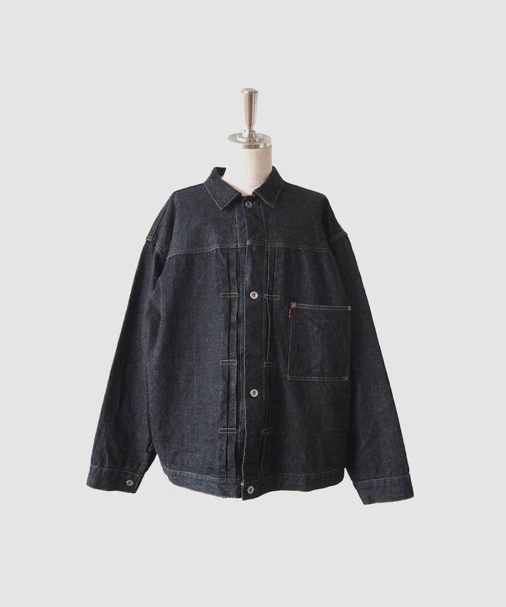 【INTÉRIM】HYPER BIG WWII “1ST” SHUTTLE DENIM JACKET - BLACK