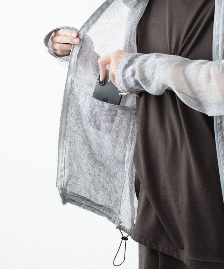 OPPOSE DUALITY オポーズデュアリティのMOSQUITO NET PARKAのLIGHT GRAY公式通販サイトsession福岡セレクトショップ