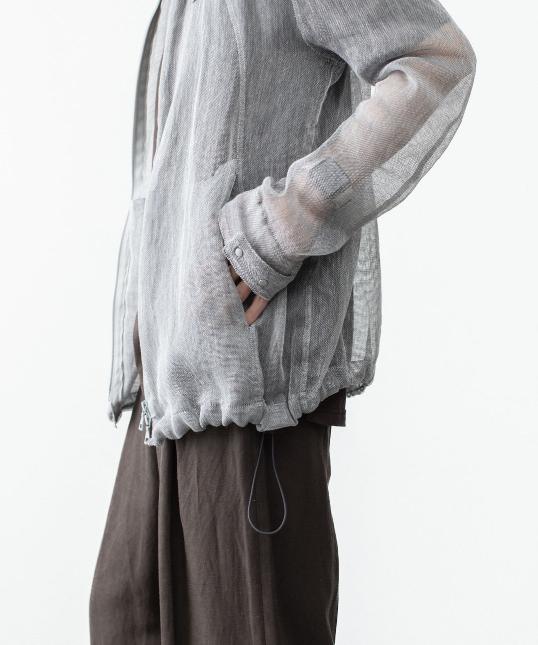 【OPPOSE DUALITY】MOSQUITO NET PARKA - LIGHT GRAY