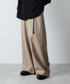 【ato】RECYCLE POLYESTER WIDE PANTS - BEIGE