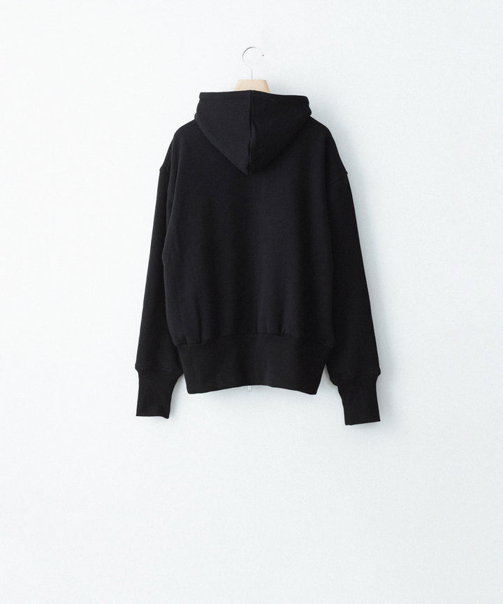 【REVERBERATE】TWO TONE HOODY - BLACK