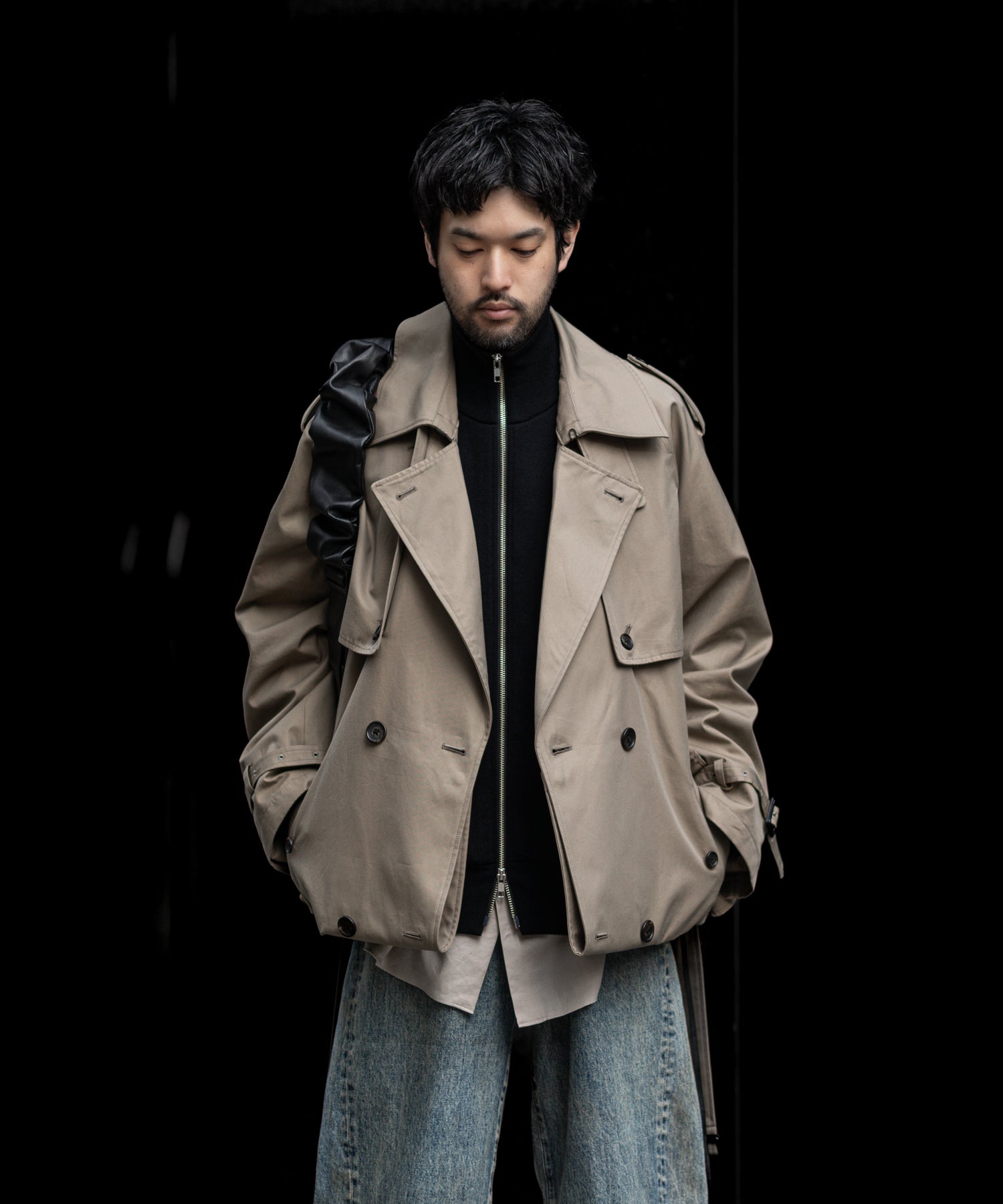 ssstein(シュタイン)の24AWコレクション LAYERED SHORT TRENCH COAT - BEIGE 公式通販サイトsession福岡セレクトショップ