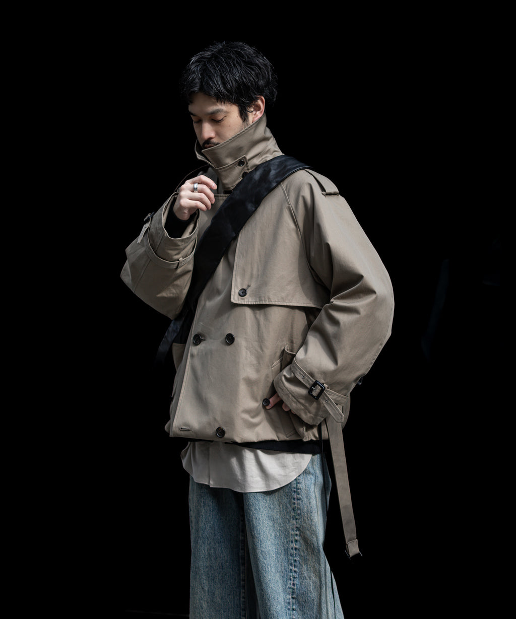 ssstein(シュタイン)の24AWコレクション LAYERED SHORT TRENCH COAT - BEIGE 公式通販サイトsession福岡セレクトショップ