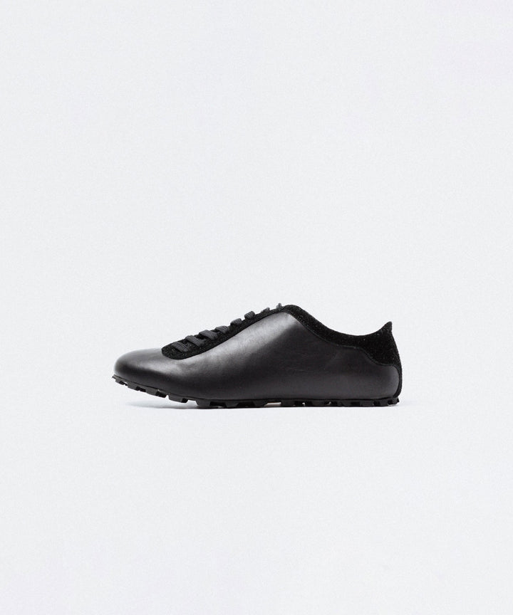 【 SINE &amp; COSINE 】JOHAN / SNEAKER VIBRAM ZEGAMA - WASHED COW / BRUSHED SUEDE BLACK