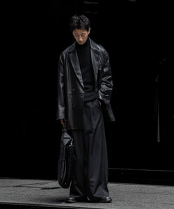 ssstein(シュタイン)の24AWコレクション LEATHER DOUBLE BRESTED JACKET - BLACK 公式通販サイトsession福岡セレクトショップ