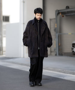 【ssstein】OVERSIZED DRIVERS KNIT ZIP JACKET - DARK NAVY