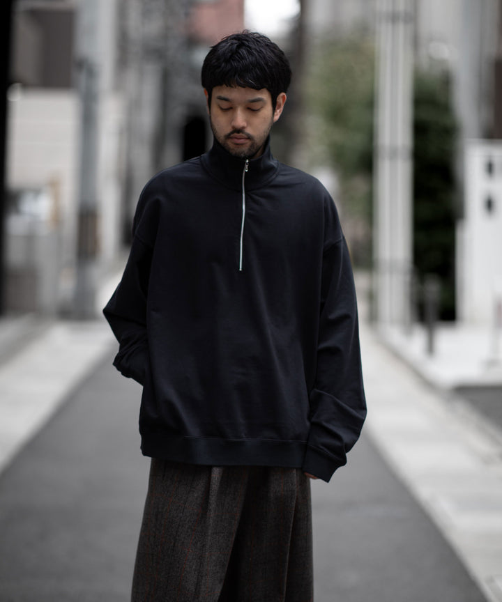 KANEMASA PHIL. カネマサフィルの36G SUPER FINE GAUGE HALF ZIP PULLOVER - BLACKの公式通販サイトsession福岡セレクトショップ 