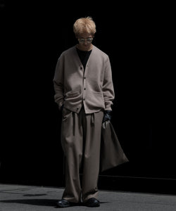 ssstein(シュタイン)の24AWコレクション EASY WIDE TROUSERS (2/72梳毛フラノ) - DARK BEIGE 公式通販サイトsession福岡セレクトショップ