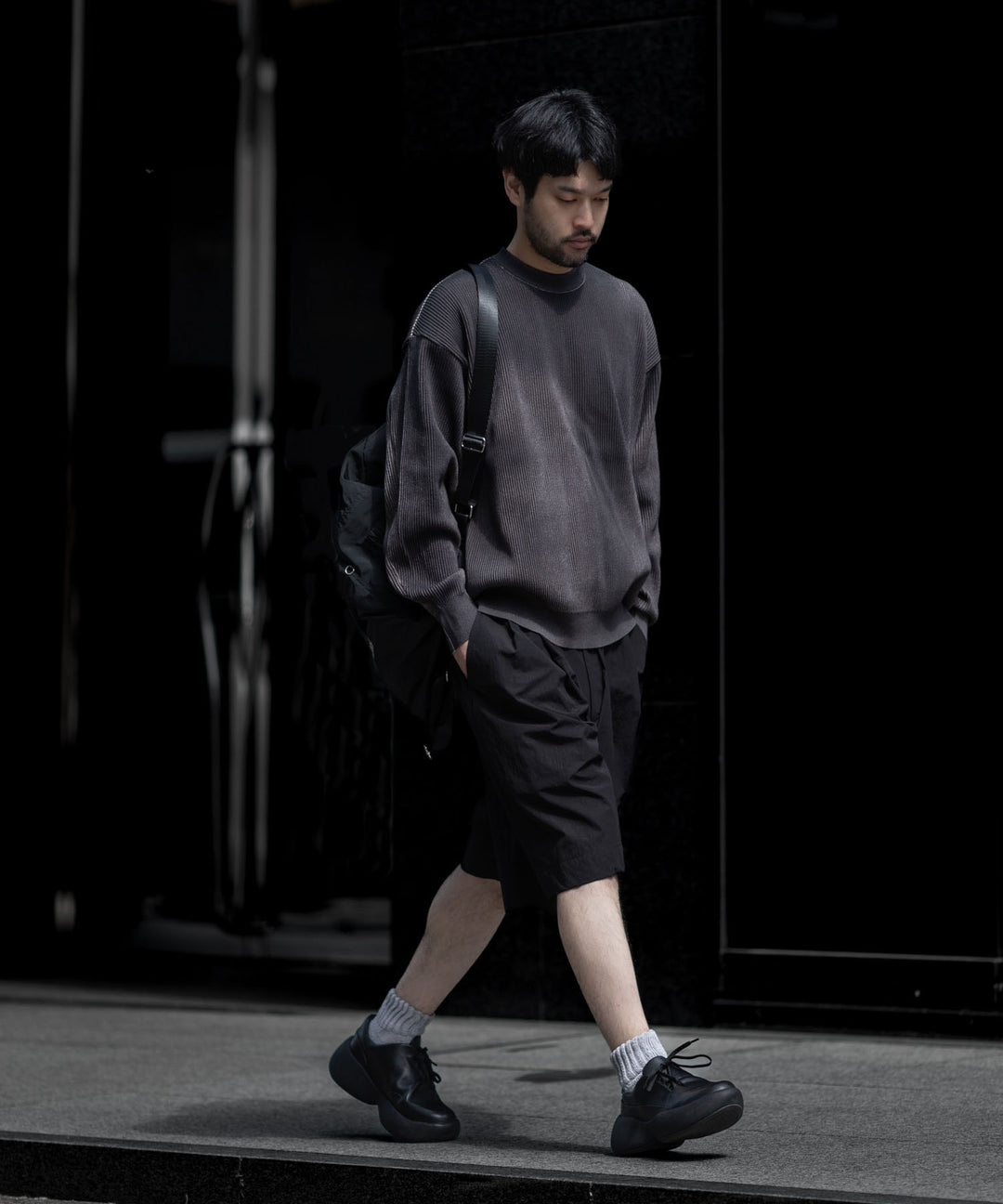 ssstein(シュタイン)のWINDPROOF NYLON WIDE EASY SHORT TROUSERS - BLACKの公式通販サイトsession福岡セレクトショップ