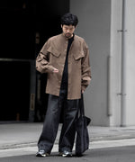 画像をギャラリービューアに読み込む, NEITHERS ネイダースのROASTER BAND COLLAR SHIRT JACKET - BROWNの公式通販サイトsession福岡セレクトショップ
