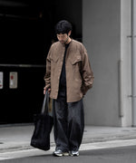 画像をギャラリービューアに読み込む, NEITHERS ネイダースのROASTER BAND COLLAR SHIRT JACKET - BROWNの公式通販サイトsession福岡セレクトショップ
