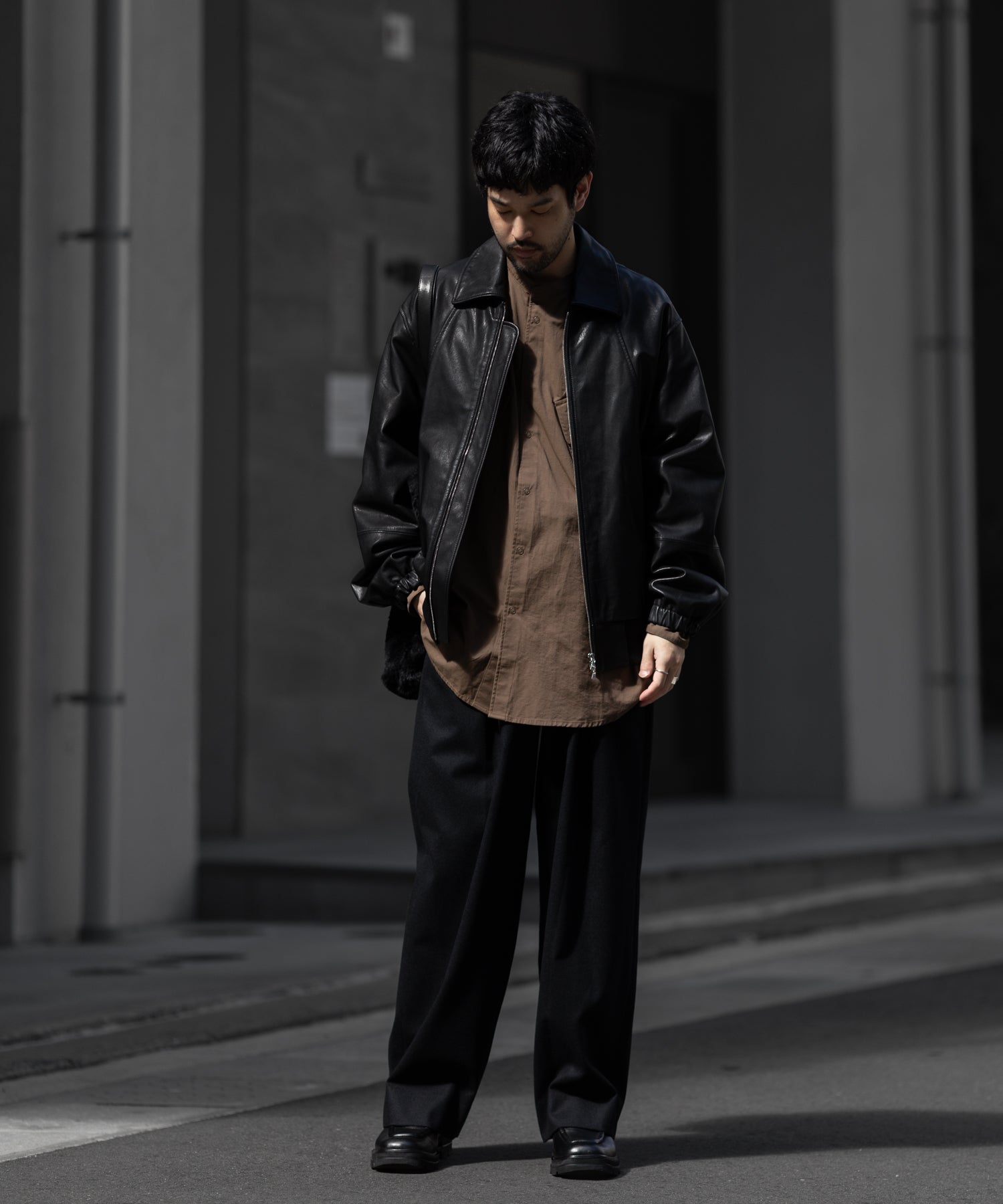 NEITHERS ネイダースのROASTER BAND COLLAR SHIRT JACKET - BROWNの公式通販サイトsession福岡セレクトショップ