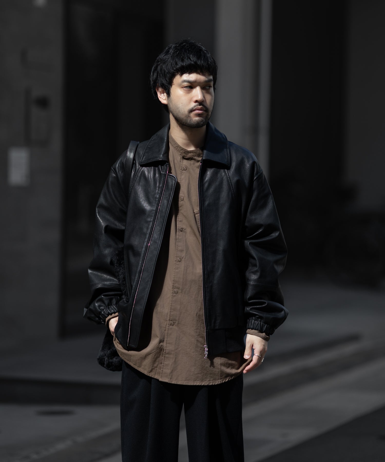 NEITHERS ネイダースのROASTER BAND COLLAR SHIRT JACKET - BROWNの公式通販サイトsession福岡セレクトショップ