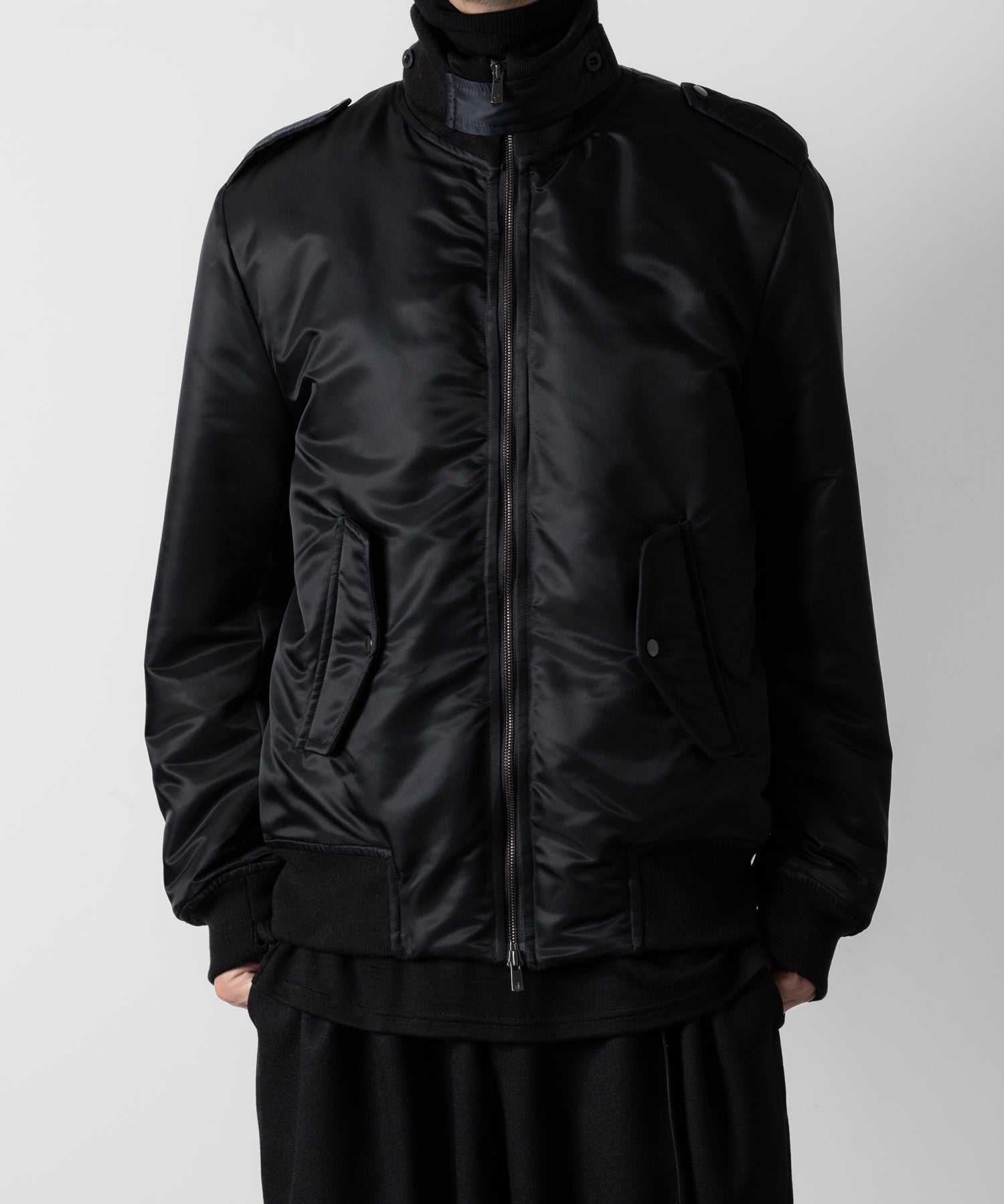 ato(アトウ)のSTAND COLLAR MA1 BLOUSON - BLACKの公式通販サイトsession福岡セレクトショップ