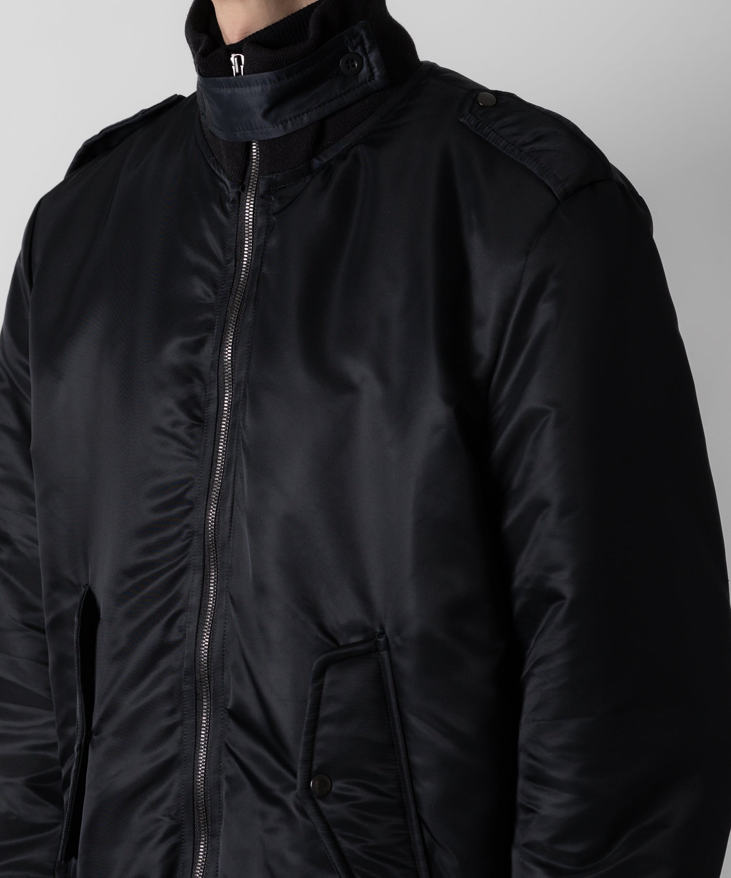 ato(アトウ)のSTAND COLLAR MA1 BLOUSON - BLACKの公式通販サイトsession福岡セレクトショップ