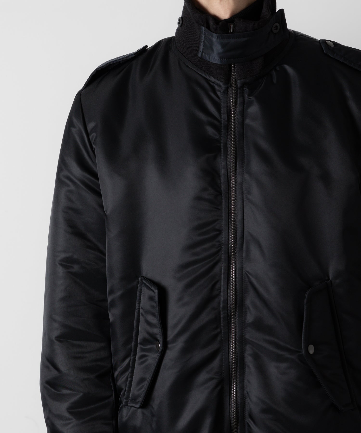 ato(アトウ)のSTAND COLLAR MA1 BLOUSON - BLACKの公式通販サイトsession福岡セレクトショップ