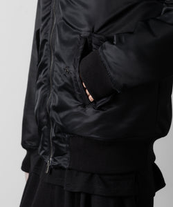 ato(アトウ)のSTAND COLLAR MA1 BLOUSON - BLACKの公式通販サイトsession福岡セレクトショップ